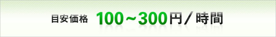 目安価格 100~300円 / 時間