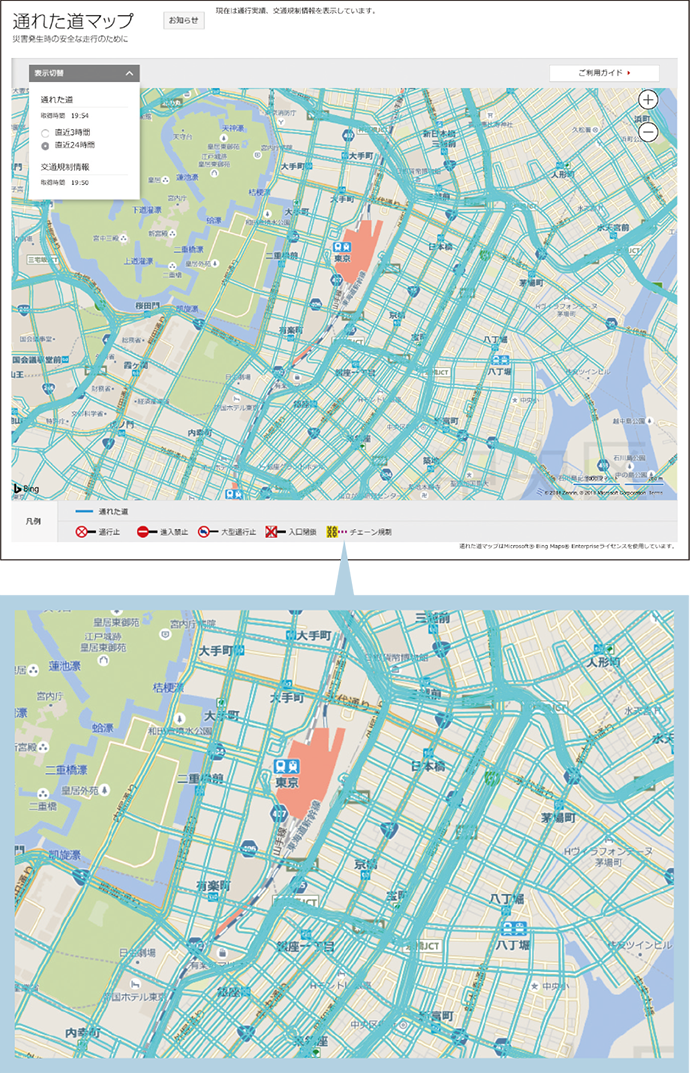 Passable route maps